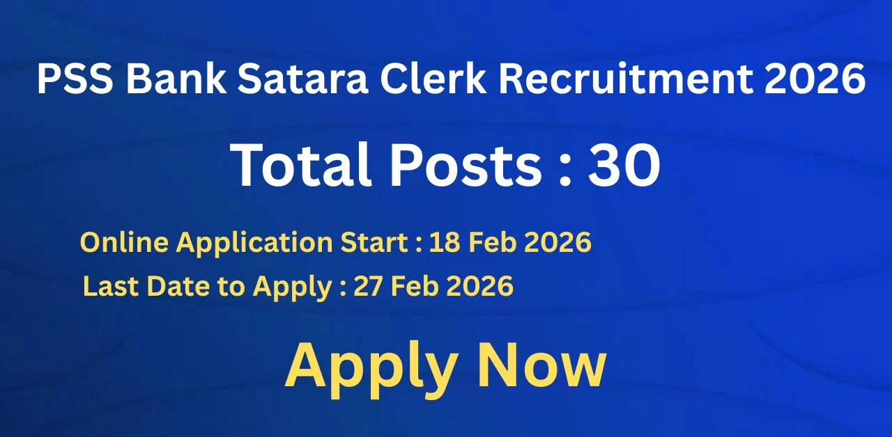 PSS Bank Satara Clerk Recruitment 2026