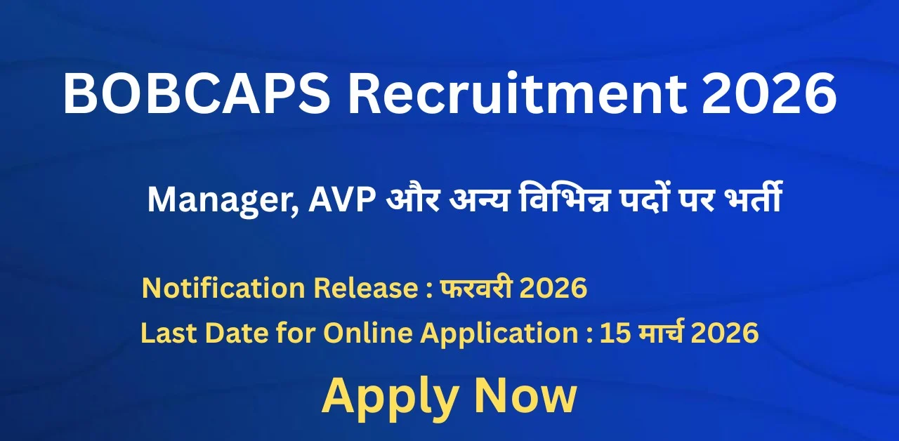 BOBCAPS Recruitment 2026